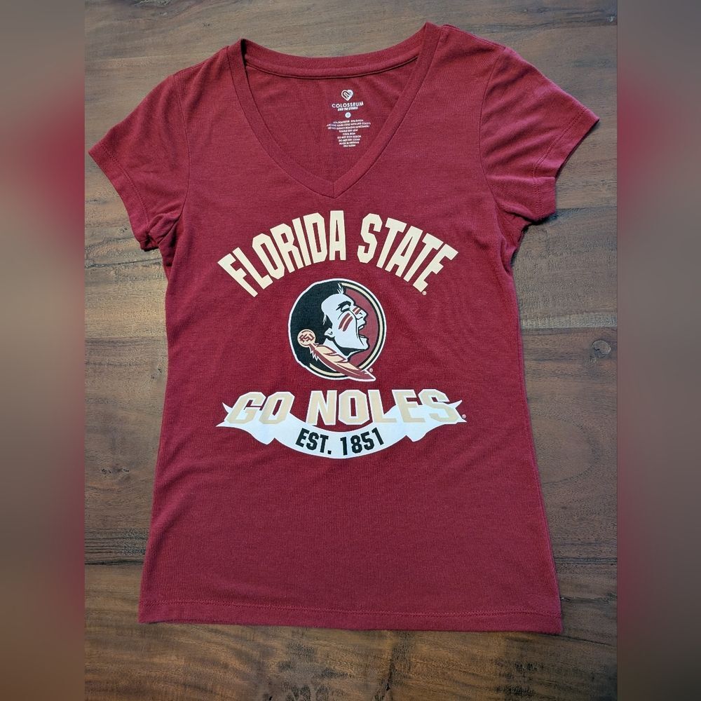Florida State Seminoles Go Noles Fitted Tee Garnet Size Small